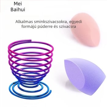 Púderpúder tartó és sminkecset tároló – Szénacél, 0.062 kg, Maybewei, Fém huzal konstrukció