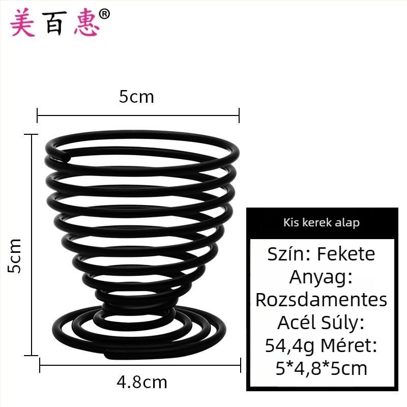 Púderpúder tartó és sminkecset tároló – Szénacél, 0.062 kg, Maybewei, Fém huzal konstrukció