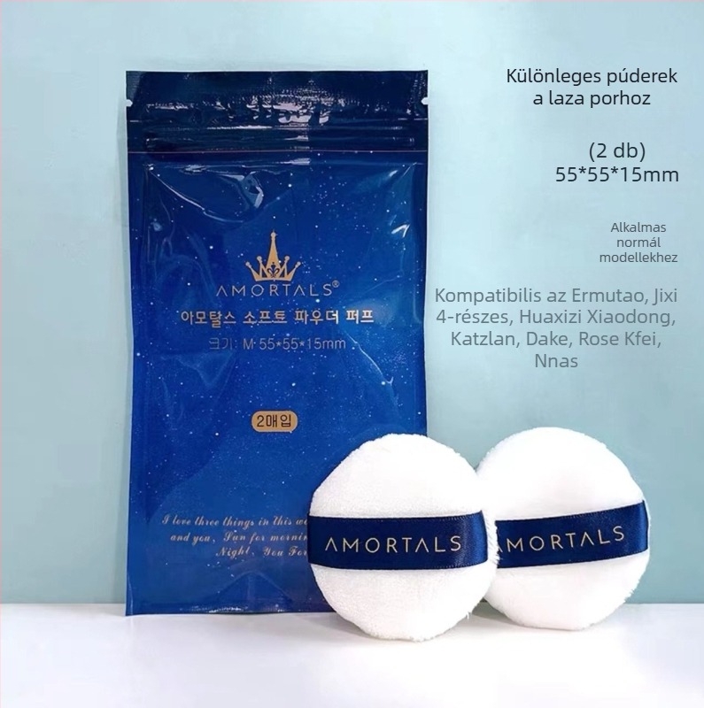 Porpúder puff velúr flokkolt felülettel, természetes szivacsból, Wood grape márka, 500 darab