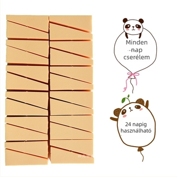 Parry nedves por púder puff, hidrofil, latex-mentesen, formák: háromszög és trapez, 24 darabos csomag, egyszer használatos