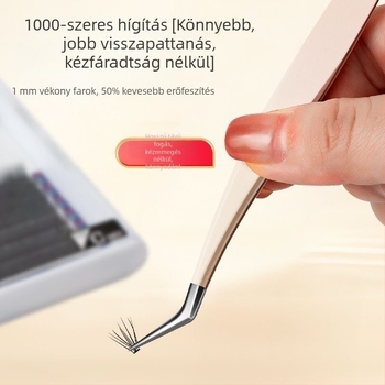 Szempilla csipesz és eszközkészlet, kiváló precíziós rozsdamentes acélból, Six Six Beauty