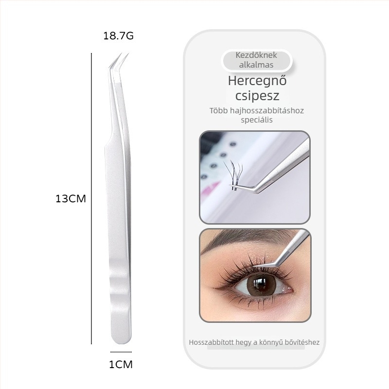 Professzionális szempilla-extensions csipesz Phoenix dizájnnal, kiváló precizitás, rozsdamentes acél