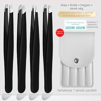 Liuliu beauty lapos hegyű csipesz rozsdamentes acélból – többfunkciós ápolási eszköz arcszőrzet eltávolítására, szemöldök formázására és műszempilla göndörítésére