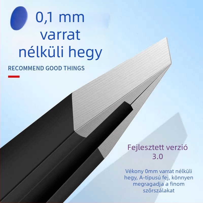 Liuliu beauty lapos hegyű csipesz rozsdamentes acélból – többfunkciós ápolási eszköz arcszőrzet eltávolítására, szemöldök formázására és műszempilla göndörítésére