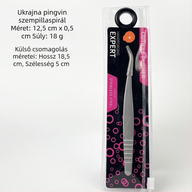 DQD rozsdamentes acél szempillacsipesz – precíziós, tükrös felület, kézi használatú hamis szempillákhoz