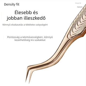Magas pontosságú szempilla csipesz – professzionális szempilla hosszabbításhoz, kezdőknek készlet, rozsdamentes acél, Yin color márka, hivatalos magánmárka