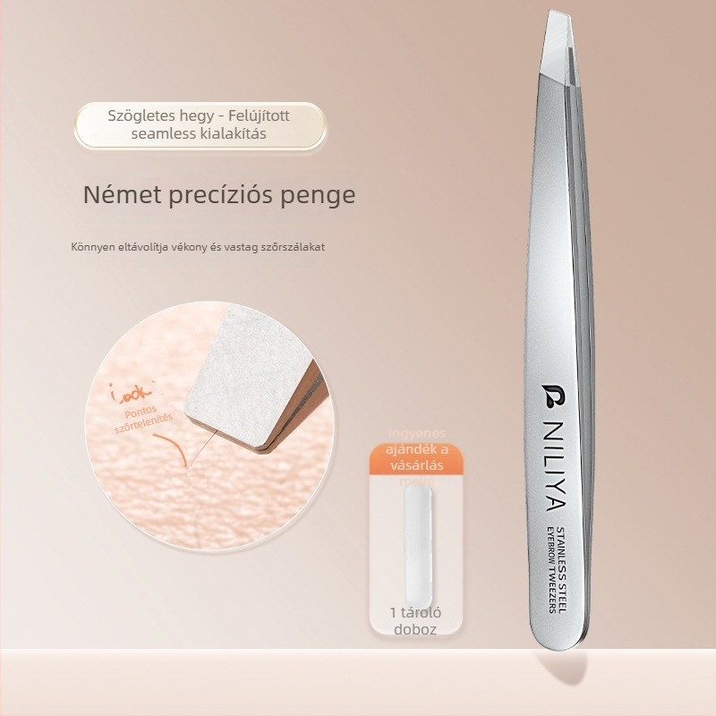 Niliya Magas precizitású szemöldökcsipesz – eszközkészlet szemöldökhöz, szempillákhoz és finom szőrökhöz