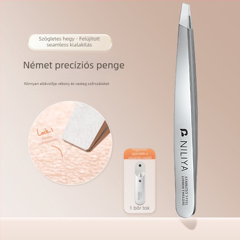 Niliya Magas precizitású szemöldökcsipesz – eszközkészlet szemöldökhöz, szempillákhoz és finom szőrökhöz