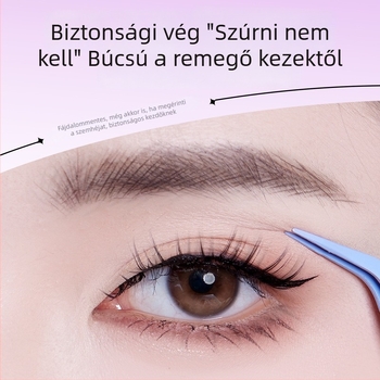 BQI mini szempilla csipesz kerek fejű – kezdőknek szánt eszköz a hamis szempillák felhelyezéséhez, import nélkül