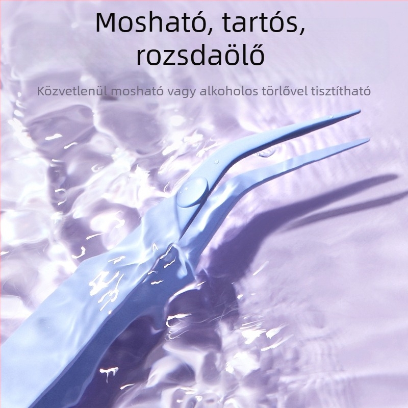 BQI mini szempilla csipesz kerek fejű – kezdőknek szánt eszköz a hamis szempillák felhelyezéséhez, import nélkül