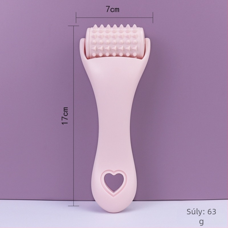 Silikon arcmaszázó roller, kézi, nem elektromos, cserélhető görgővel, arcfeszesítésre és masszírozásra