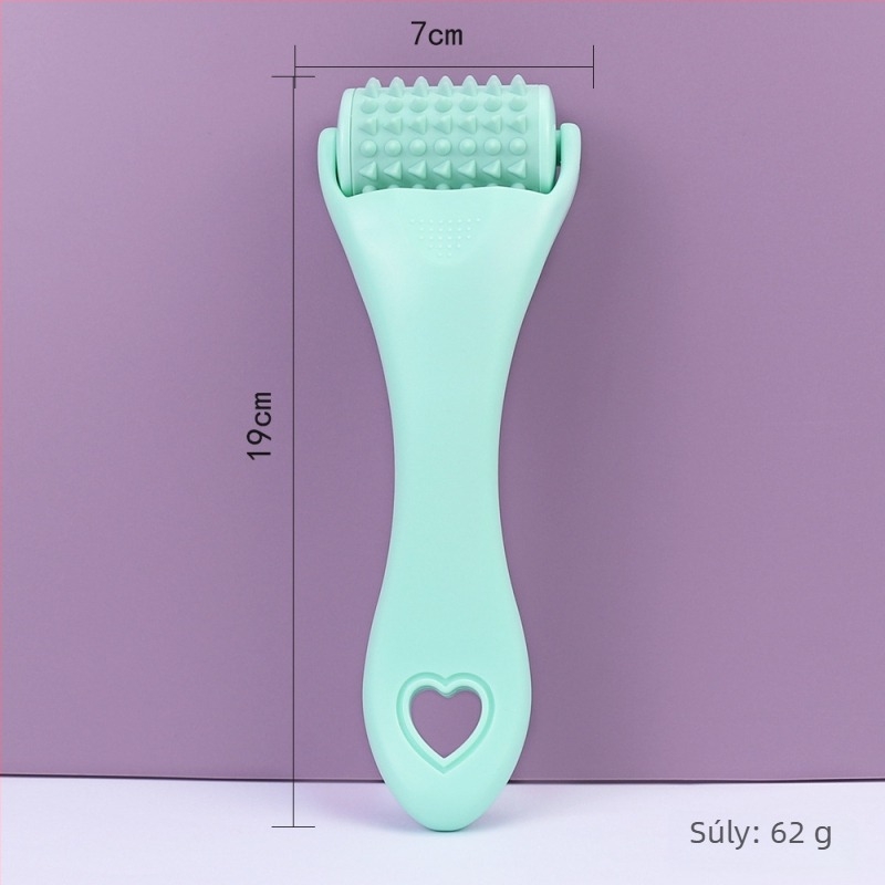 Silikon arcmaszázó roller, kézi, nem elektromos, cserélhető görgővel, arcfeszesítésre és masszírozásra