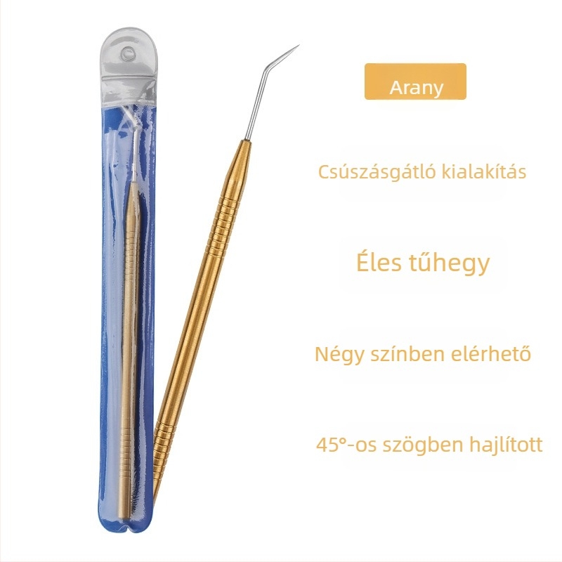Rozsdamentes acél szempilla kiválasztó eszköz, nettó tömeg 25 g, csomagolás 1000 darab, magáncímke lehetséges