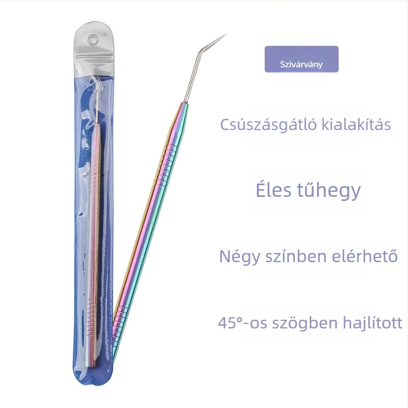 Rozsdamentes acél szempilla kiválasztó eszköz, nettó tömeg 25 g, csomagolás 1000 darab, magáncímke lehetséges