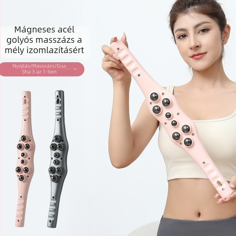 Masszázsbot mágneses görgővel – hordozható meridián masszázs eszköz egészségre és fitneszre