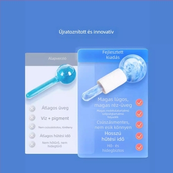 Nilya Szépség Eszköz: Ice Wave Ball és Beauty Ice Hammer – kézi masszázs eszköz szemre és arcra, negatív ionokkal, nem elektromos, eredet Guangzhou, 3 éves élettartam