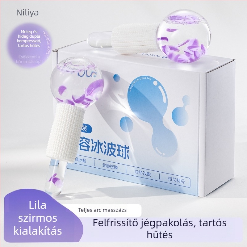 Nilya Szépség Eszköz: Ice Wave Ball és Beauty Ice Hammer – kézi masszázs eszköz szemre és arcra, negatív ionokkal, nem elektromos, eredet Guangzhou, 3 éves élettartam
