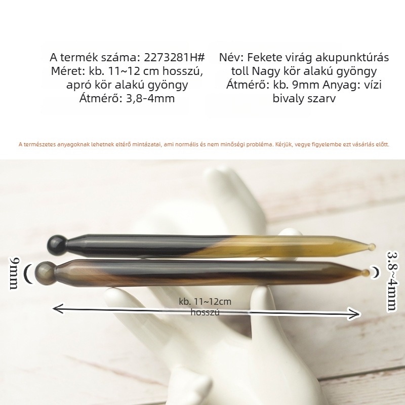 Természetes szarvból készült arcmasszázs eszköz pontmasszázshoz – kozmetikai eszköz, szépség toll, Remembering the Silky Years márka