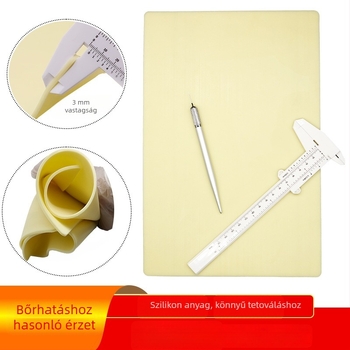 Tetoválás gyakorló bőre a szemöldökhöz, szilikon, imitációs bőr, univerzális használat, kb. 180 g