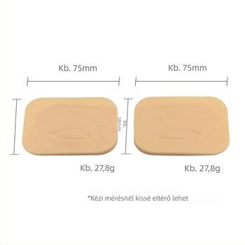 Silikon gyakorló bőr 3D szemöldök és szemhéj tetoválás gyakorlásához, univerzális használat, 30 g