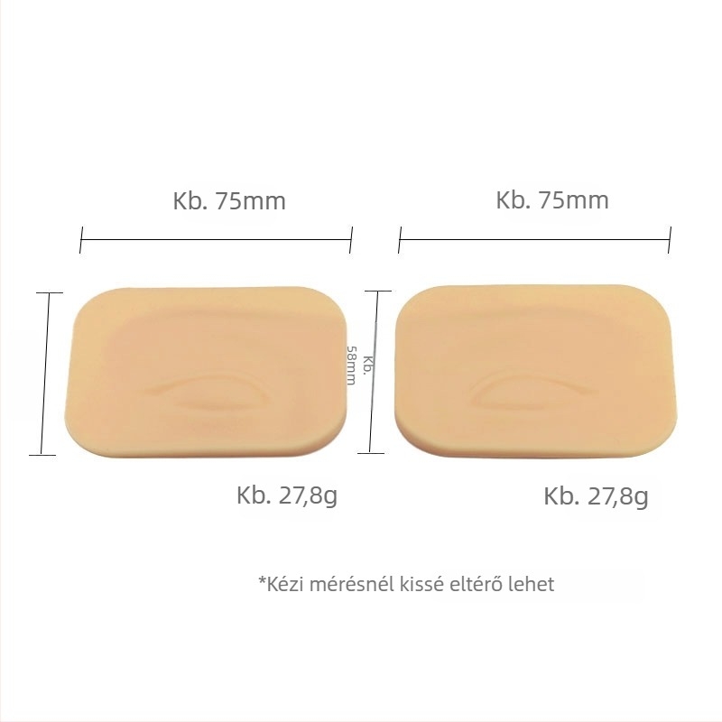 Silikon gyakorló bőr 3D szemöldök és szemhéj tetoválás gyakorlásához, univerzális használat, 30 g