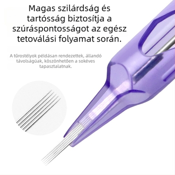 Egyszer használatos All-in-One tű tetováló gépekhez – univerzális használat a száj körvonalazásához, púderes szemöldökhöz és szemhéj vonalhoz