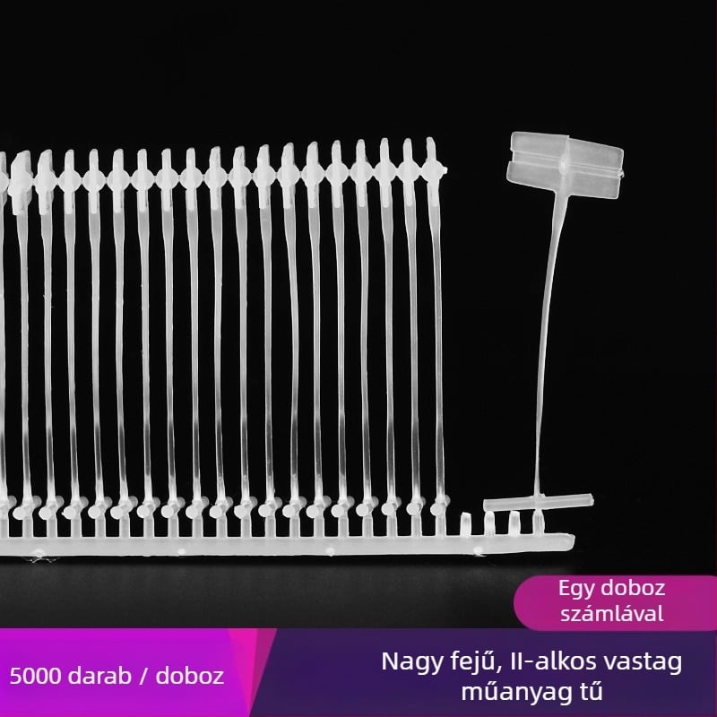 Címke pisztoly tű – Nagy fejű, Vastag műanyag, I-alakú szélesített hegy, PP anyag