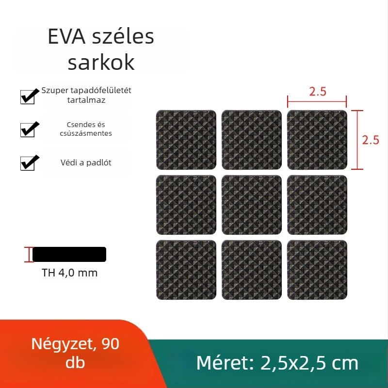 Öntapadós EVA habból készült csúszásmentes párnák asztalhoz és székhez, ütéscsillapító és kopásálló