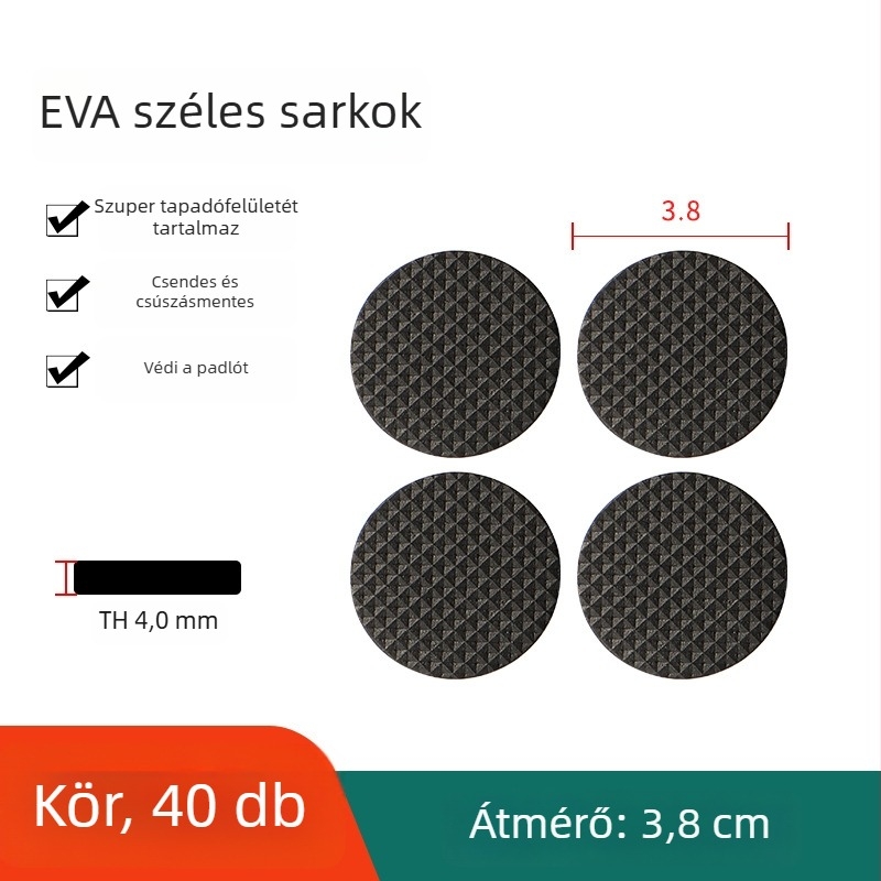 Öntapadós EVA habból készült csúszásmentes párnák asztalhoz és székhez, ütéscsillapító és kopásálló