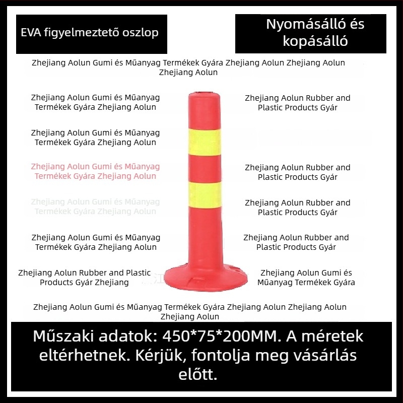 Figyelmeztető oszlop, PU rugalmas, izolációs oszlop, kerítés-kiegészítő, márka Aolun