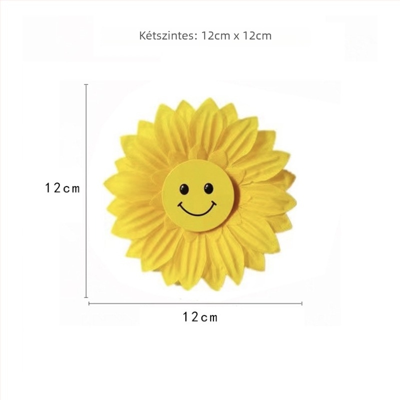 Kézben tartott napraforgó tánc rekvizit — selyem virág, napraforgó fajta; esküvő, szabadtér, fotórekvizit, otthoni dekoráció