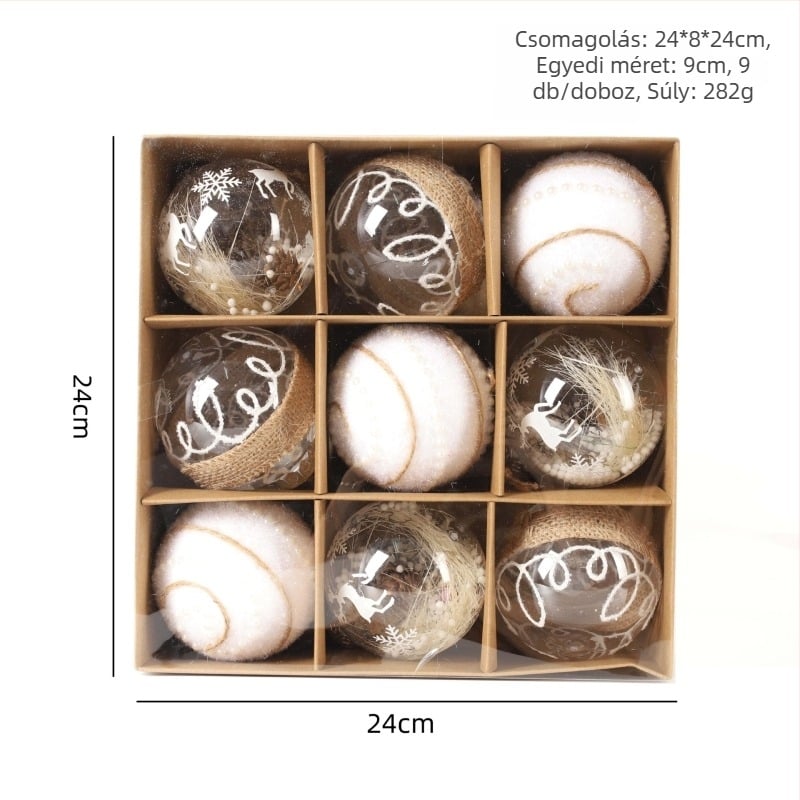 Medál karácsonyi gömb, műanyag, Guangpeng, Modern minimalista stílus, Karácsonyi dekoráció (Műanyag • Guangpeng • Modern Minimalista • Karácsony)
