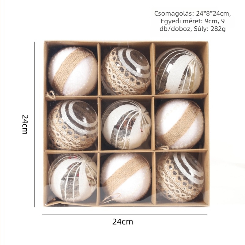 Medál karácsonyi gömb, műanyag, Guangpeng, Modern minimalista stílus, Karácsonyi dekoráció (Műanyag • Guangpeng • Modern Minimalista • Karácsony)