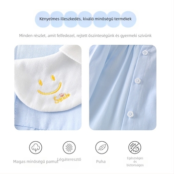 Lányoknak szóló hosszú ujjú ing, galléros, lapel gallér, 100% pamut, kellemes tapintású anyag, koreai stílus, tavasz és ősz