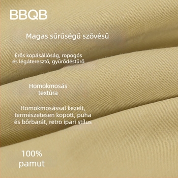 Gyerekeknek készült ing rever gallérral, 100% pamut, hosszú ujjú, uniszex, tavasz-ősz