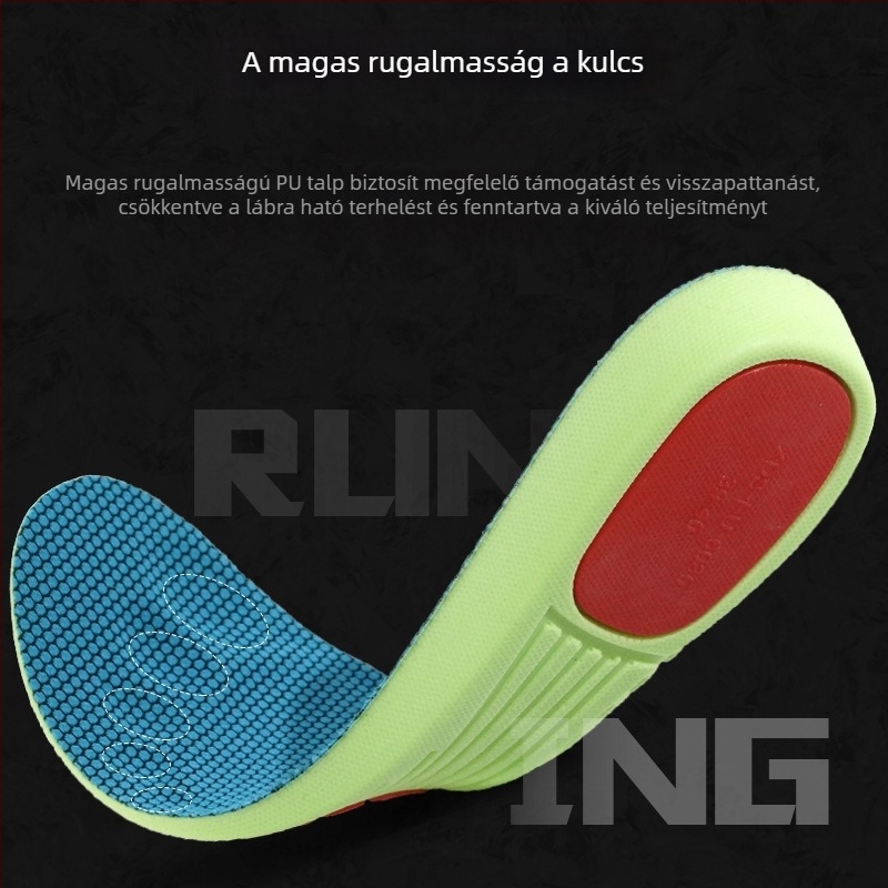 XD-6030 PU Magas rugalmasságú sporttalp, vastagított sarok és boltozat-támasz, uniszex – teljes talpcsillapítás