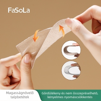 FaSoLa magasságot növelő talpbetét csizmákhoz és bőr cipőkhöz – láthatatlan, lélegző, félbetét, uniszex