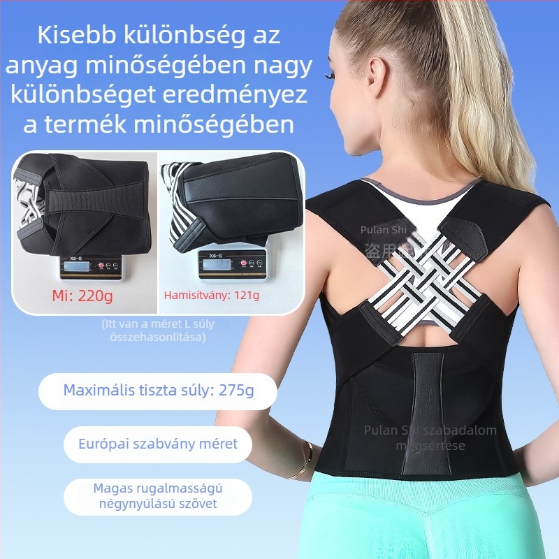Felnőtt láthatatlan testtartás-korrekáló a hátra, állítható támasz, FDA-tanúsítvánnyal rendelkező ortózis