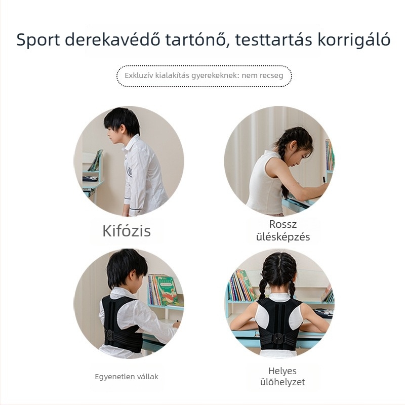 Testtartás-korrekáló öv görbe hát és scoliózis esetén – Uniszex nyitott váll dizájn, Modell ID-889, Cikkszám LB-006, 2024 megjelenés
