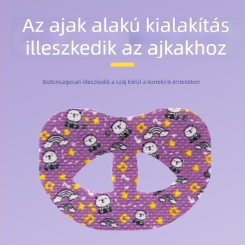 Rajzfilm mintás szájlégzés-korrekciós tapasz alváshoz gyerekeknek, nem szövött anyag, testreszabható