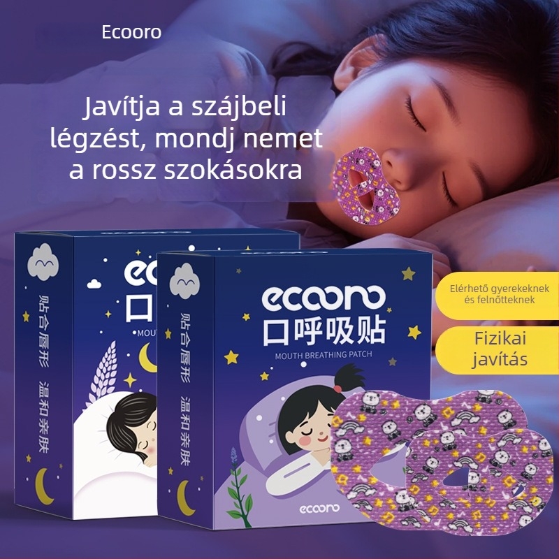 Rajzfilm mintás szájlégzés-korrekciós tapasz alváshoz gyerekeknek, nem szövött anyag, testreszabható