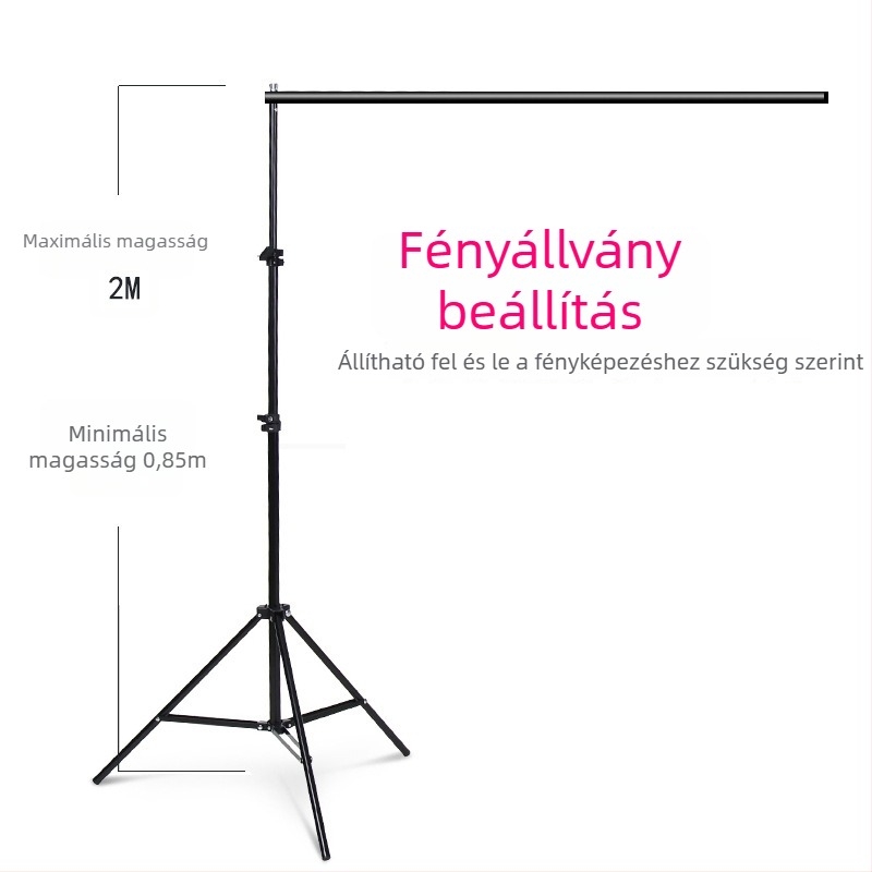 Medole MD88 Háttérállvány acélcső kerettel fotó- és videófelvételekhez, ideális ruházati fotózásokhoz; tartalmaz hátteret és tároló táskát