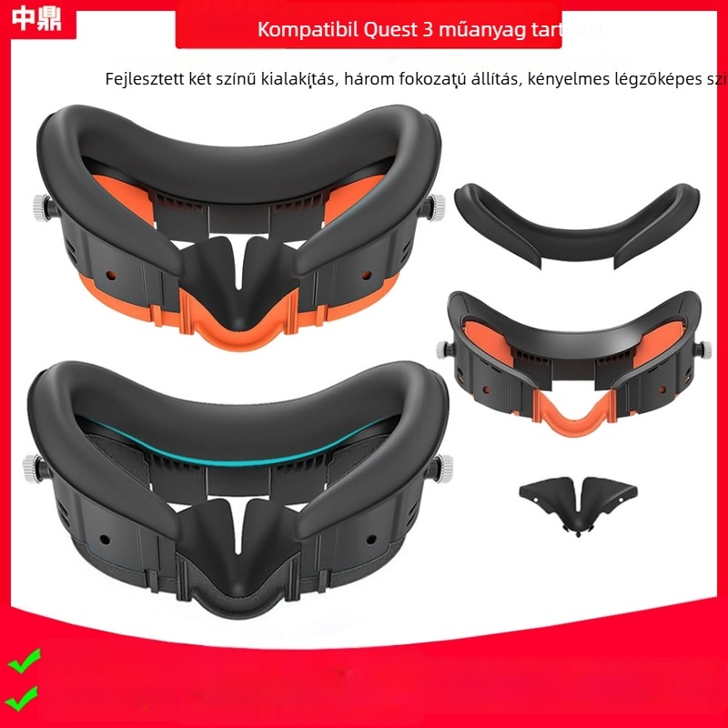 3. generációs műanyag szivacs tartó Meta Quest 3-hoz, szilikonból, vulkanizált formázás