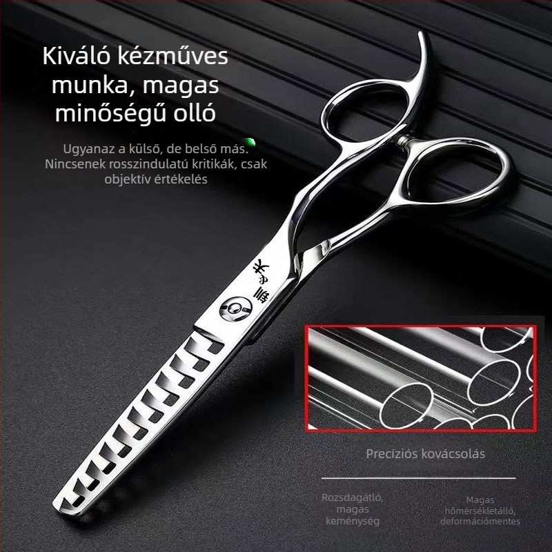 Jifu ritkító hajnyíró olló, 50%-os ritkítás, 10 fog, súly 0,1 kg