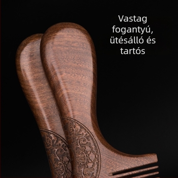 Palace Carpenter szantálfa- és rózsafa fa fésű – antistatikus hajápoló eszköz, ajándék időseknek és üzleti ajándékokhoz