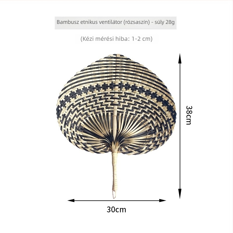 Kézzel készített bambuszfonatú ventilátor dekoráció nappalira és hálószobába, modern minimalista stílus, testreszabható