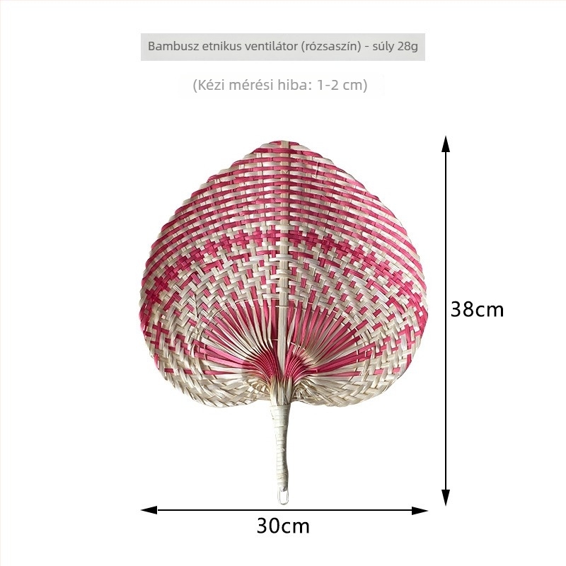 Kézzel készített bambuszfonatú ventilátor dekoráció nappalira és hálószobába, modern minimalista stílus, testreszabható