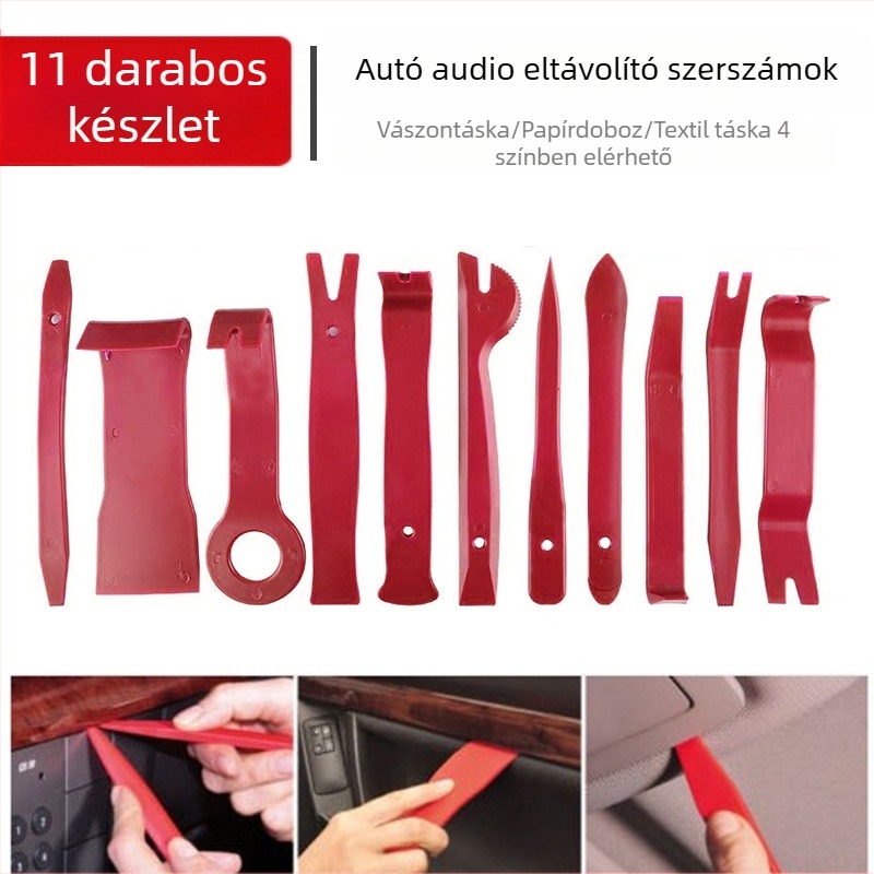 11-darabos autó belső demontáló készlet (PP) – ajtópanelhez és hangrendszerhez