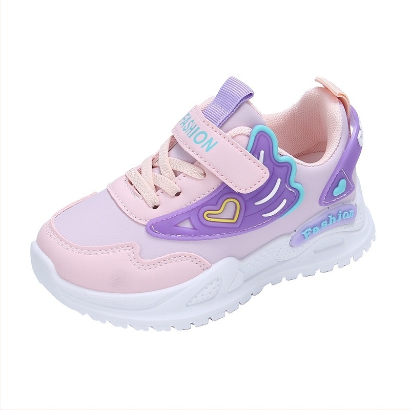 PU bőr gyerek futócipők Velcro-záródással, gumitalppal, csúszásmentes, ütéscsillapító és tartós, 4–16 éveseknek