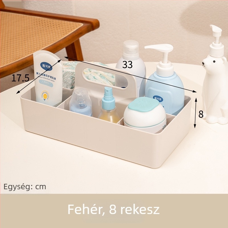 Baba pelusztároló doboz - PET műanyag, asztali rendező, Original good 38011446, nappali, modern minimalista stílus